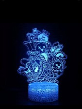 3D Night Light Illusion LED Desk Lamp with 16 Color Change Touch  Remote
