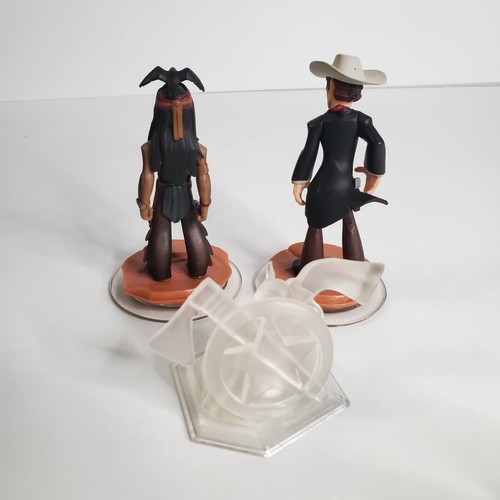 DISNEY INFINITY 1.0 Lone Ranger Tonto figure e set gioco con cristallo! - Foto 3 di 5