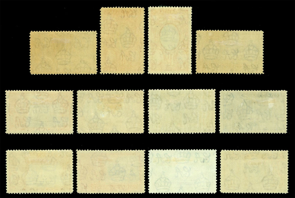 Islas Caimán 1935 K. George V Pictoriales Tortugas, Pájaros Set Sc# 85-96 Como Nuevo MH Foto 2 de 2