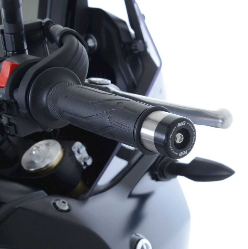 R&G Bar End Sliders Black No OEM Hand Guard Yamaha Tenere 700 World Raid 22-24
