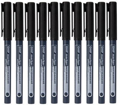 10x Folienstift Universalmarker OHP-Marker Folienschreiber F permanent 0,6 mm 