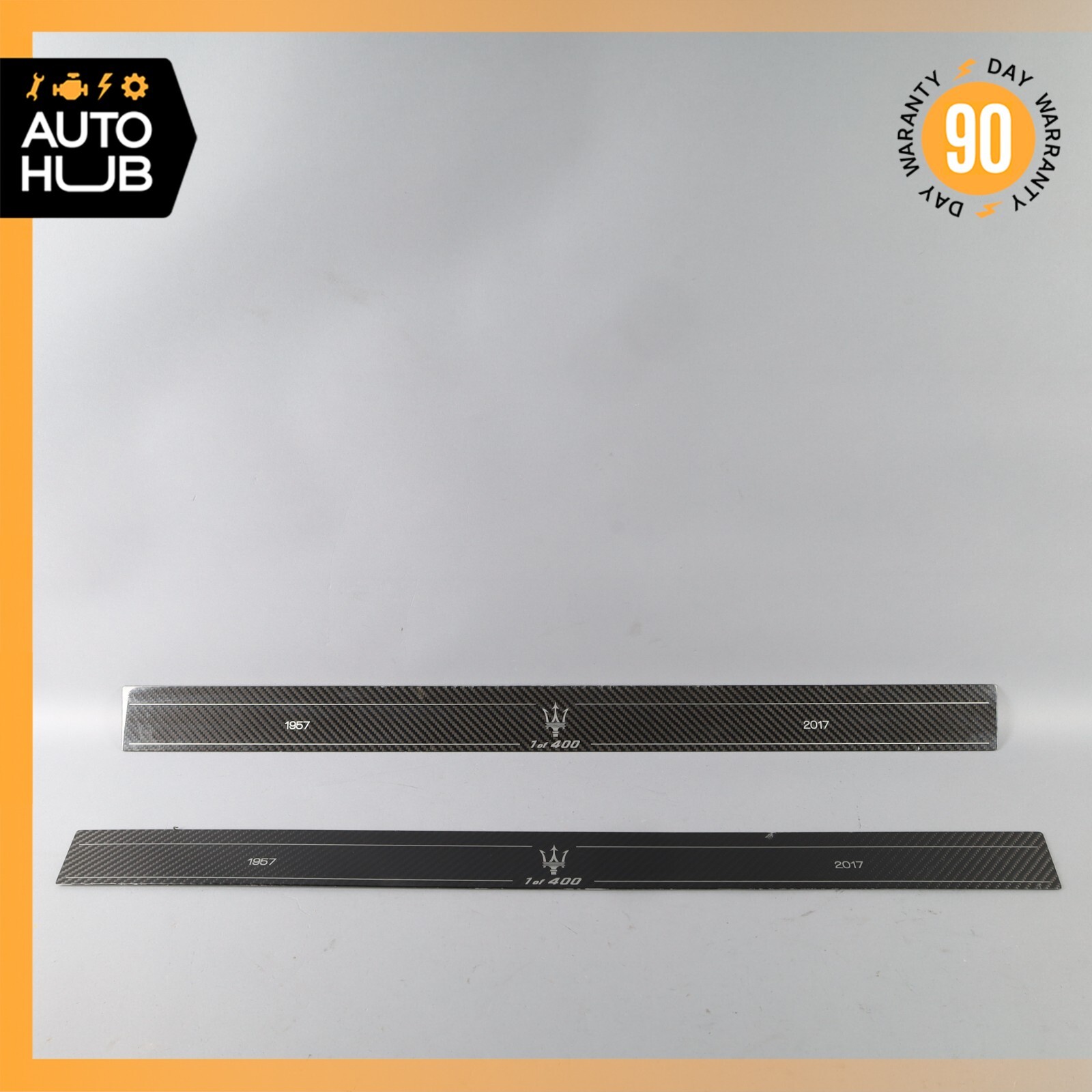 Maserati GranTurismo M145 Left & Right Door Step Sill Kick Plate Carbon OEM 16k