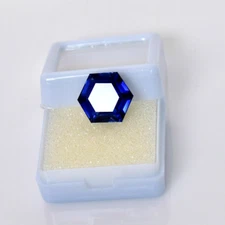Natural 5.25 CT+ Kashmir Royal Blue Sapphire Hexagon Cut Loose Gemstone New