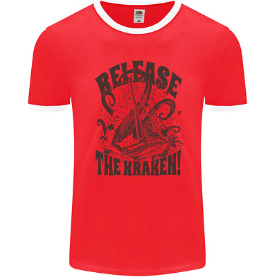 Release the Kraken Cthulhu Sea Creature Herren Ringer T-Shirt FotL