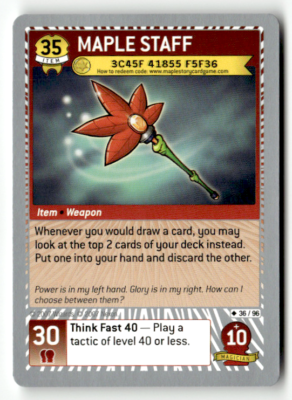 Maplestory TCGi - Maple Staff - Silver - SET 1 - Wizards | eBay