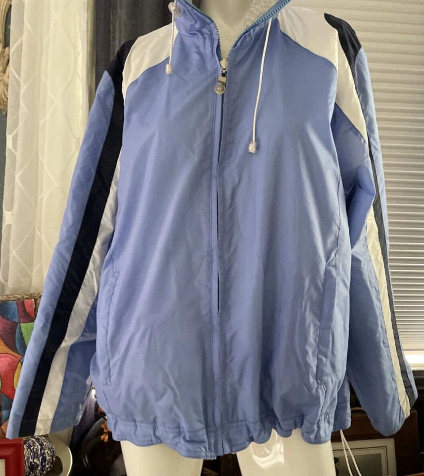 Weathertamer Reversible Sudadera con Capucha Suéter Impermeable Mujer Talla L AzulGris Foto 4 de 4