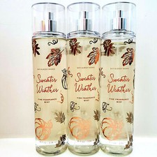 BATH  BODY WORKS SWEATER WEATHER BODY MIST SPRAY 8 OZ LOT OF 3 PCS 