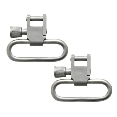 DETROIT LEATHER SHOP Stainless Steel Gun Sling Swivels 1 inch and 1.25 inch Sold in Pairs