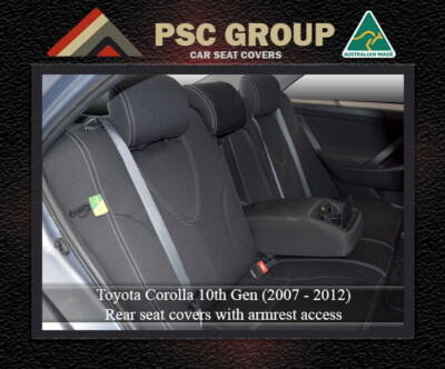 Seat Cover Fits Toyota Corolla Rear Armrest 100 Waterproof Premium Neoprene - 2007 Toyota Corolla S Seat Covers Seat Cover Fits Toyota Corolla Rear Armrest 100 Waterproof Premium Neoprene - 2007 Toyota Corolla S Seat Covers
