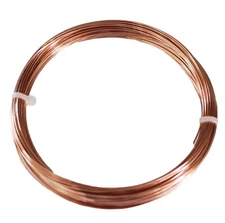   COPPER ROUND WIRE 24 GA ( HALF HARD ) 1/2 OZ 28FT.GENUINE SOLID BARE COPPER  