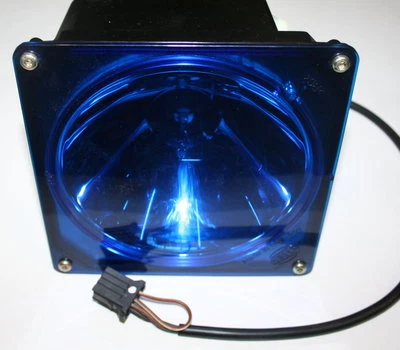 Hella 1XB860830-001 Haupt Scheinwerfer ein anno Bau Leuchte blau eckig 12V 24 V - Bild 1 von 4