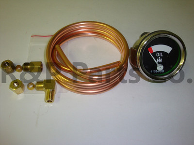 Oil Pressure Line & Gauge Kit for Farmall H HV M MV W4 Supers 41934DB