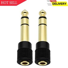 Audio Adapter 6.35mm 1/4 inch Male to 3.5mm 1/8 inch Female Stereo Headph...