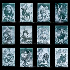 Certified Blue Natural Burma Jade jadeite Shadow Carving Zodiac Pendant Necklace