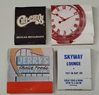 Lot of 4 Vtg Matchbooks The Clock High St. Columbus Oh Jerry's Chi Chi's Skyway
