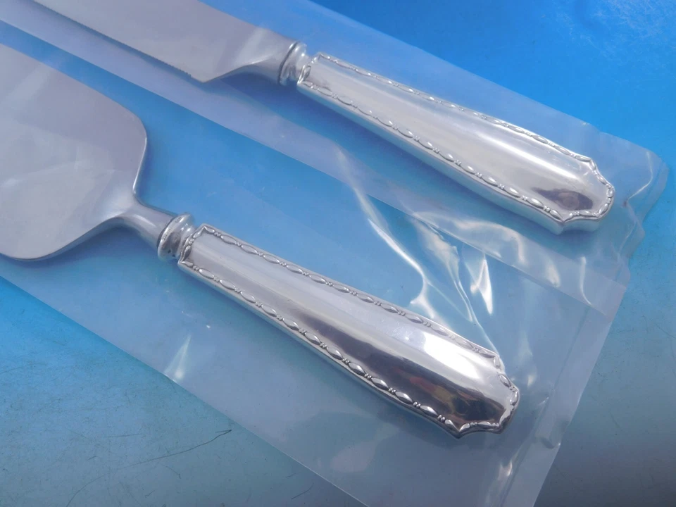 Conjunto de bolo de casamento Marquise by Tiffany & Co. prata esterlina servidor 2 peças personalizado - Imagem 3 de 4