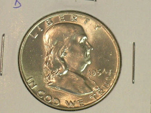 1954-D Very Choice  BU Franklin Half Dollar -- nice   AD6
