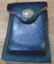 Bucheimer Black Leather Single Pouch Holder Made in USA Vintage GUC