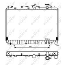 Kühler Wasserkühler Motorkühler für Hyundai Sonata III Y-3 2.0i 16V Y-2 3.0i V6