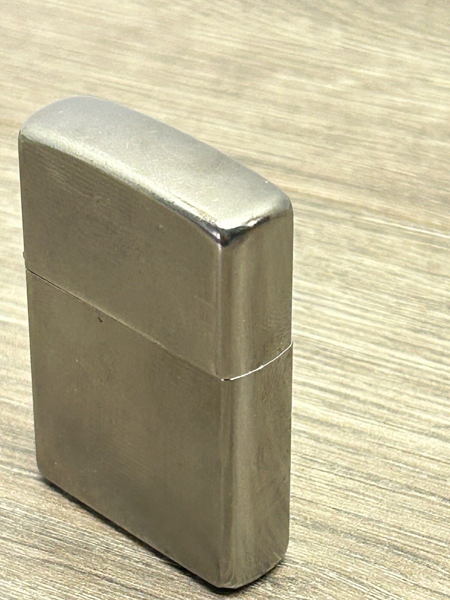 Vintage Zippo Lighter Brushed Midnight Chrome C 06 Made In The USA