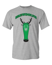 Brewdolph Beer Rudolph Christmas Drinking Funny Men's Tee Shirt 1144