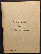 Schie&szlig;buch f&uuml;r Artillerieoffiziere NVA DDR Blanko