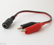 50 sets 30cm 5.5x2.1mm 2.1 DC Female Jack to Dual Alligator Clip DC Power Cable