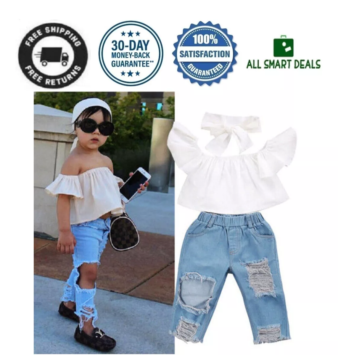 Alfombra estrategia venganza Conjunto De Ropa Mudada Para Niña Bebe 2 a 6 Años Pantalon Blusa Moño A La  Moda | eBay