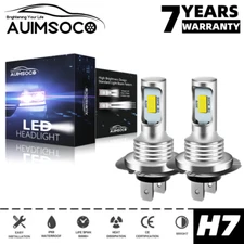 2x H7 LED Headlight Bulbs Kit High Low Beam 30000LM Super Bright 6500K White