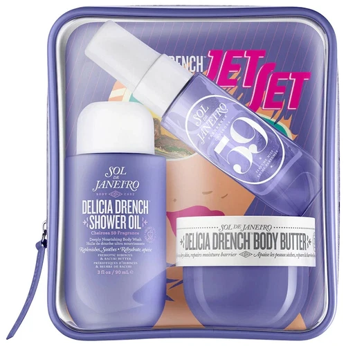 SOL DE JANEIRO Delicia Drench Set Cheirosa 59 Body Cream Perfume Mist Shower Gel