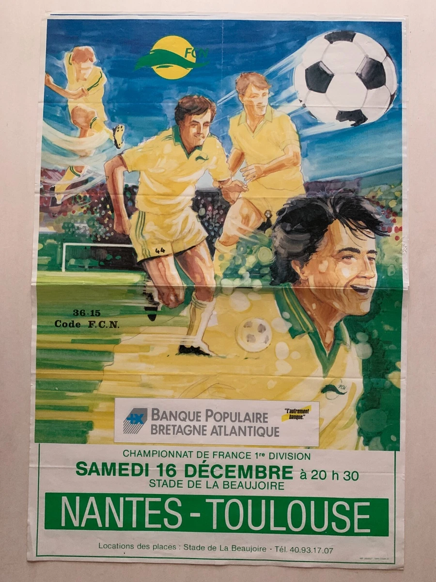 Poster Affiche ORIGINALE FOOTBALL EURO 84 ill. SAVIGNAC 85x60 FINALE PARIS