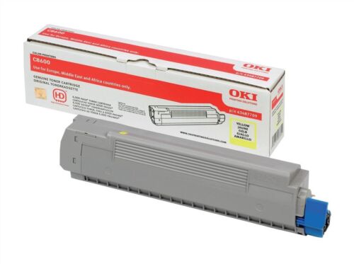 Genuine Oki Toner 43487709 Yellow for C8600n New A-Stock - Picture 1 of 1