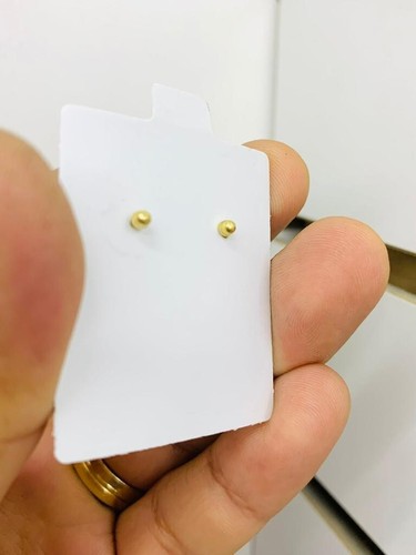 14K Yellow Gold LadyBug Kids Womes Earrings / Aretes De Mariquita en Oro 5.2mm - Picture 6 of 9