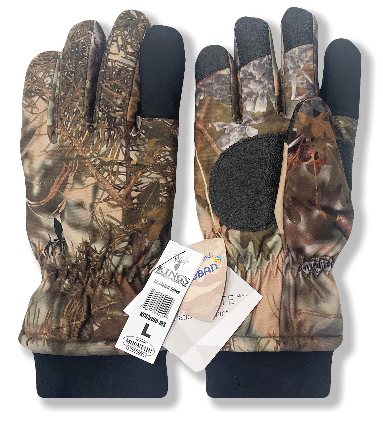 Утепленные перчатки Kings KCG5100-MS - Камуфляж большого размера для мужчин NWT - #45249-J6