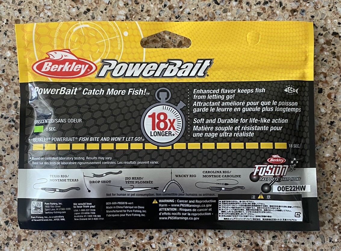 2 Esca Da Pesca Berkley PowerBait – 1/8 Oz Pogy Shad Pre-Attrezzate – Swimbaits Nuove