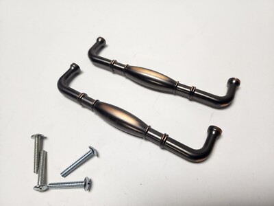 Pair of Hickory Hardware P3052-OBH Drawer Pulls Williamsburg Collection 5''