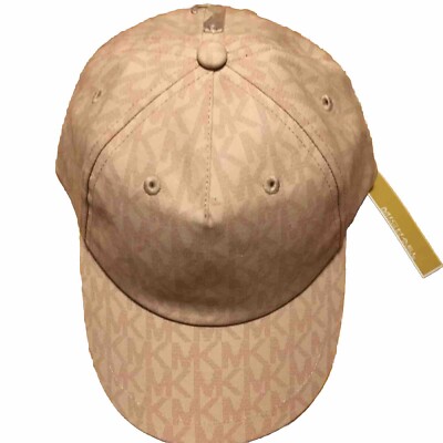 Michael Kors Dusty Pink Logo Baseball Cap Logo Print Stretch Cotton Baseball Cap in DUSTY ROSE  main image 3