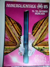 Plakat Mineralientage 1985 München Messe Fossilien Edelsteine Original A1 Top!