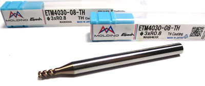 2x MOLDINO Epoch VHM Torusfräser lang ETM4030-08-TH Ø3 xR0,8 Neu D5402