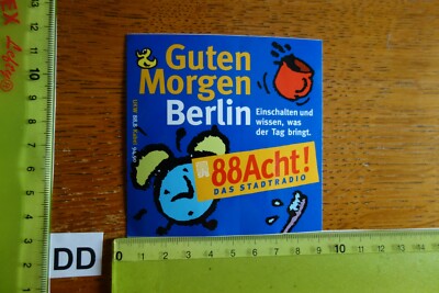 Alter Aufkleber TV Fernsehen Radio Sender SFB Berlin Guten Morgen Berlin