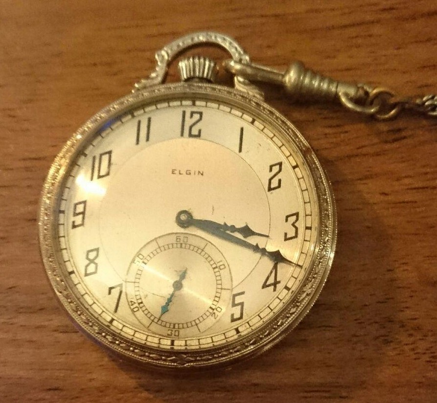 Vintage How To Open Elgin Pocket Watch ELGIN Pocket Watch Open