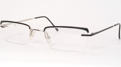 OPTIC MEYER 4307 COL. 113 Matte Black /Silver UNIQUE RARE EYEGLASSES 51-20-135mm