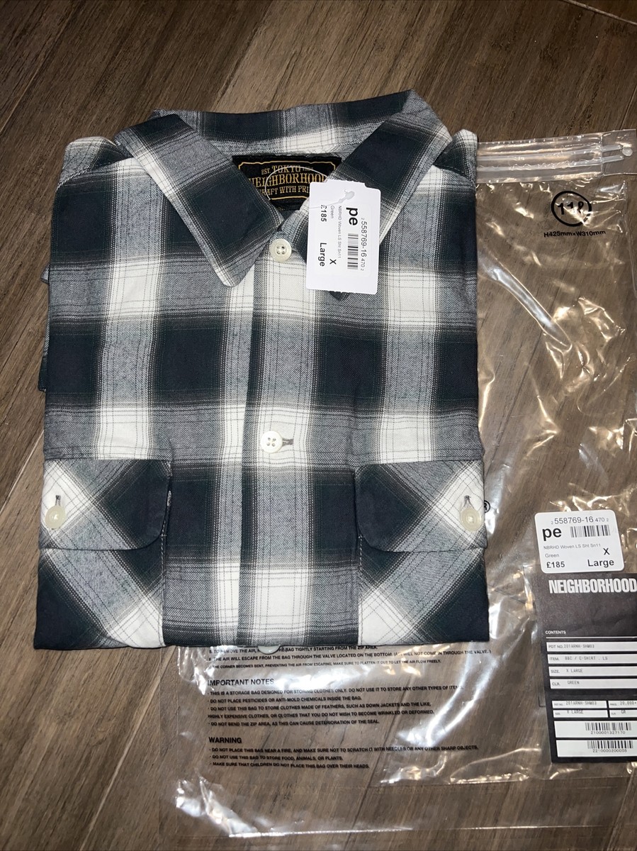 Neighborhood Shirt Check Flannel B&C C-Shirt Ls GREEN X Neighborhood Shirt Check Flannel B&C C-Shirt Ls GREEN X