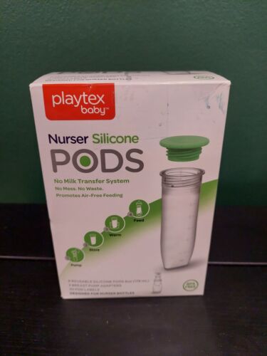 Playtex Baby Nurser Reusable Silicone PODS, Breastmilk Storage Sealed - Picture 1 of 5