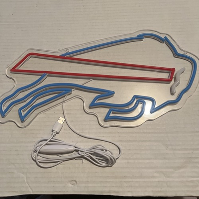 #ad #ad Buffalo Bills LED Neon Sign 16”x 9” With USB Dimmer Powered Light $23.40