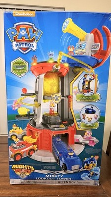 Nickelodeon PAW Patrol Mighty Lookout Tower Playset 4 Figures Toy Car