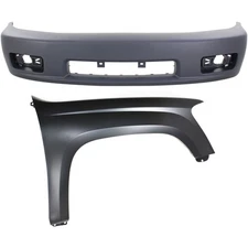 88981086, 20821152 New Bumper Covers Fascias Set of 2 Front for Chevy Pair