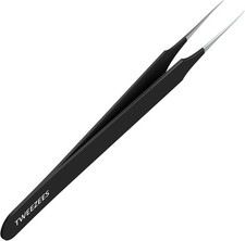 Ingrown Hair Tweezers  Pointed Tip  Bla Precis Stainl Steel 