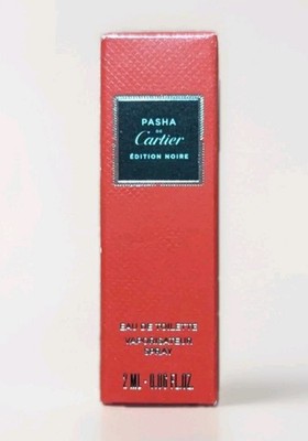 NIB Pasha De Cartier Edition Noire Eau de Toilette EDT 2 ml Sample Spray