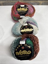 Noro  Obi  Wool/Silk/Mohair Yarn Multi Color 3 Skein Lot